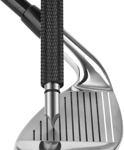 Golf club groove - sharpener, v